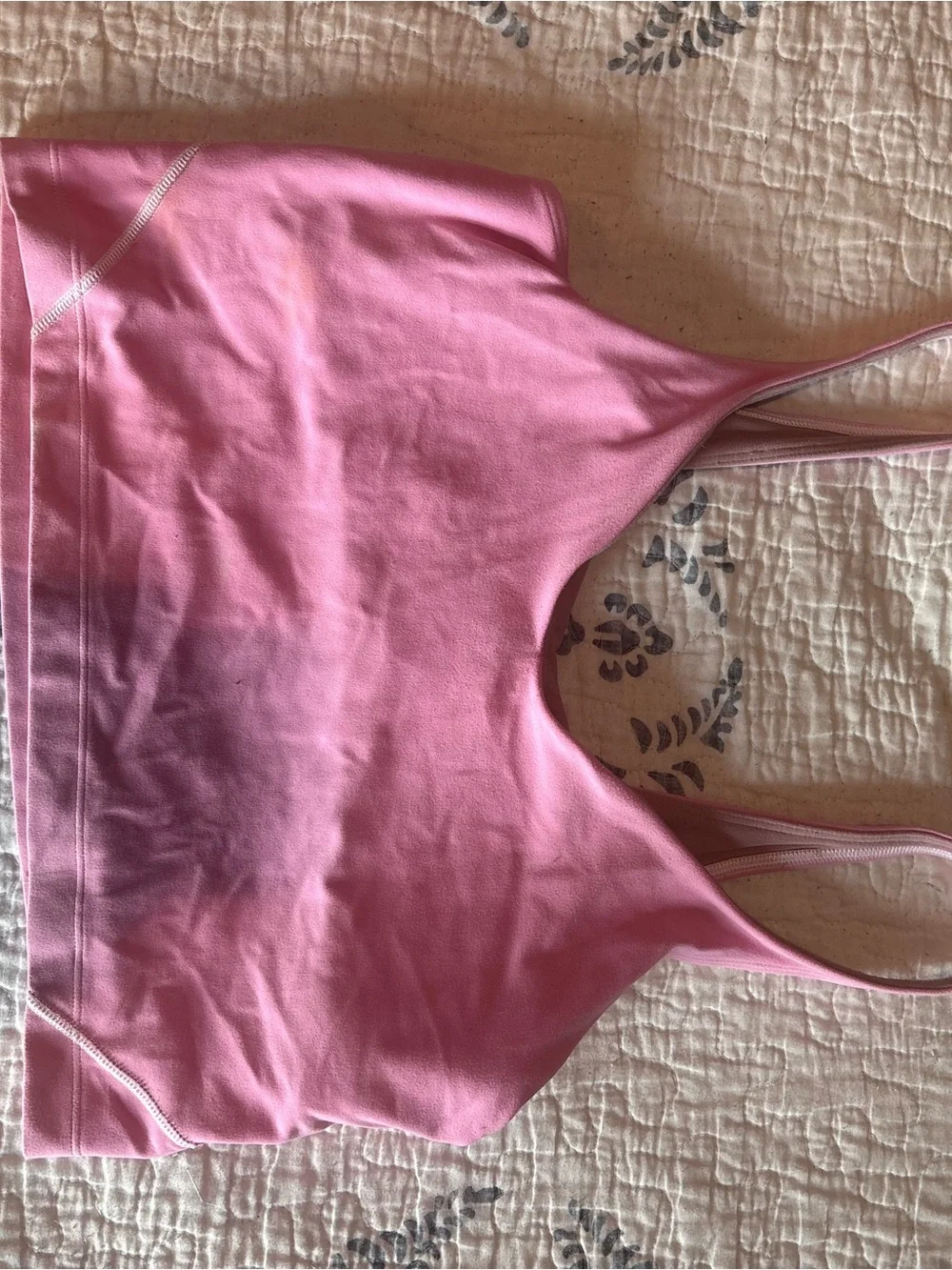 lululemon athletica Pink Slim-Strap Crop Tank